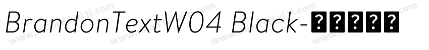 BrandonTextW04 Black字体转换